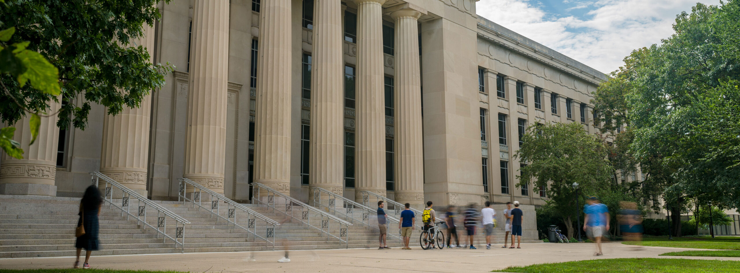 Students in front of Angell Hall